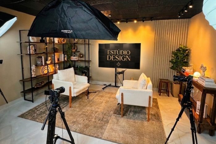 Estúdio Design clean para lives